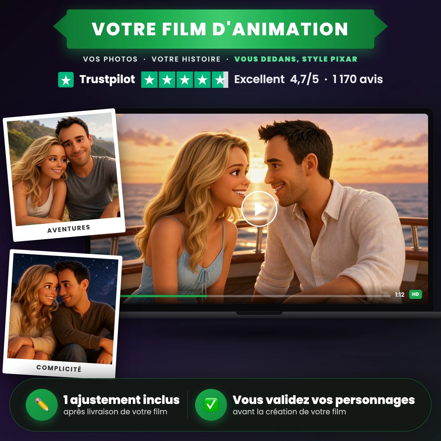 Film d'animation 3D personnalisé style Disney Pixar - WaveBeats