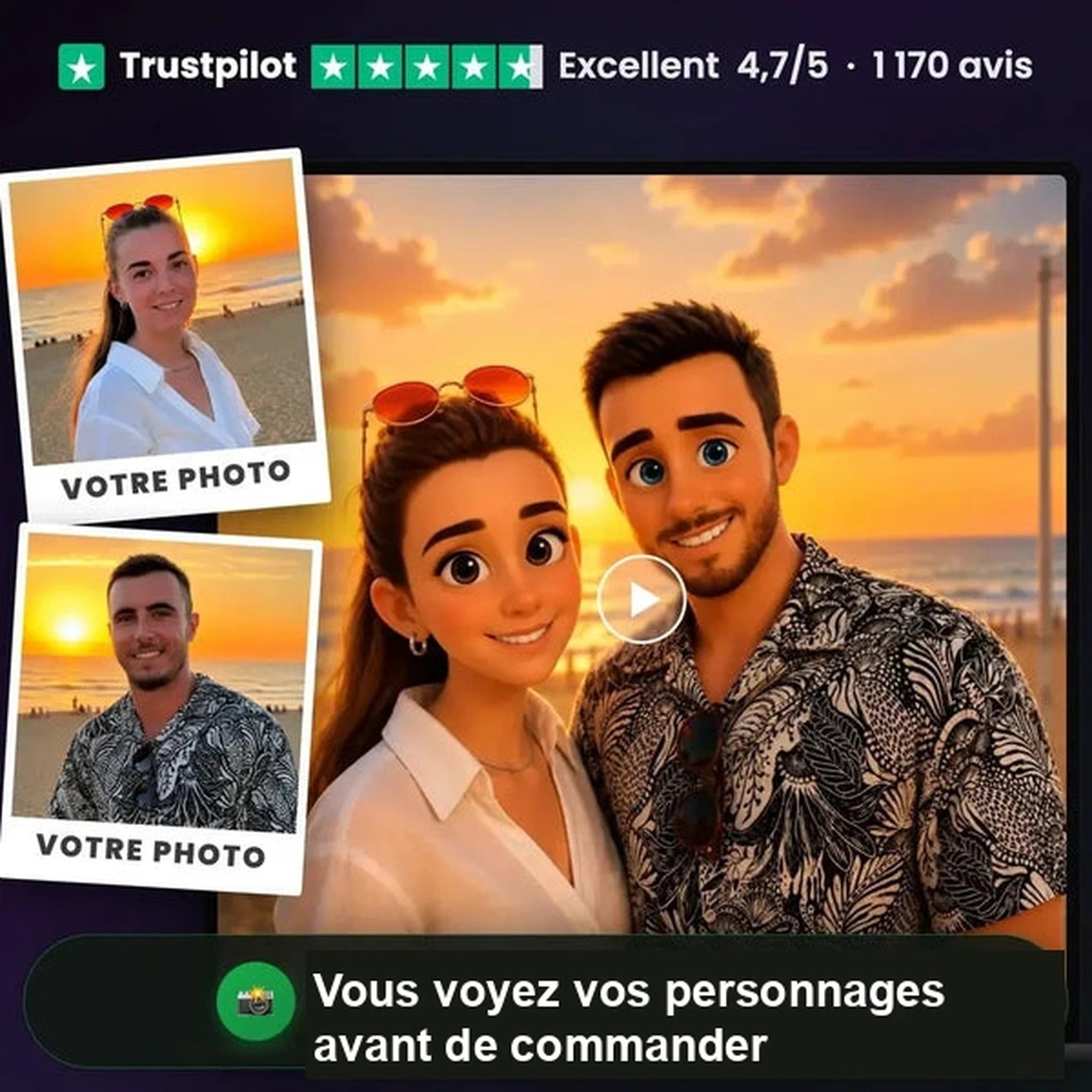 Film d'animation 3D personnalisé style Disney Pixar